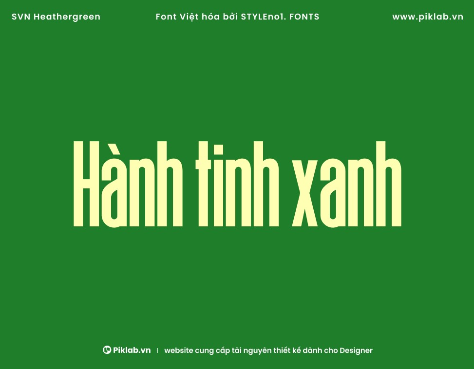 Font Việt hóa SVN Heathergreen